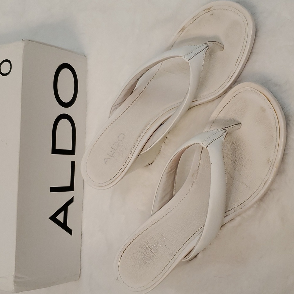 Comfortable Platform Leather Thong Sandals